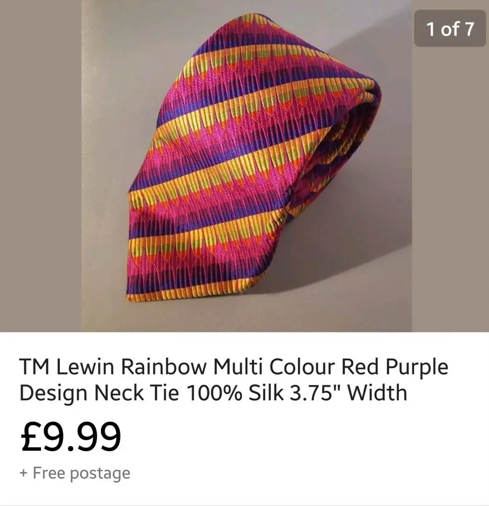 recent tie sales on ebay
