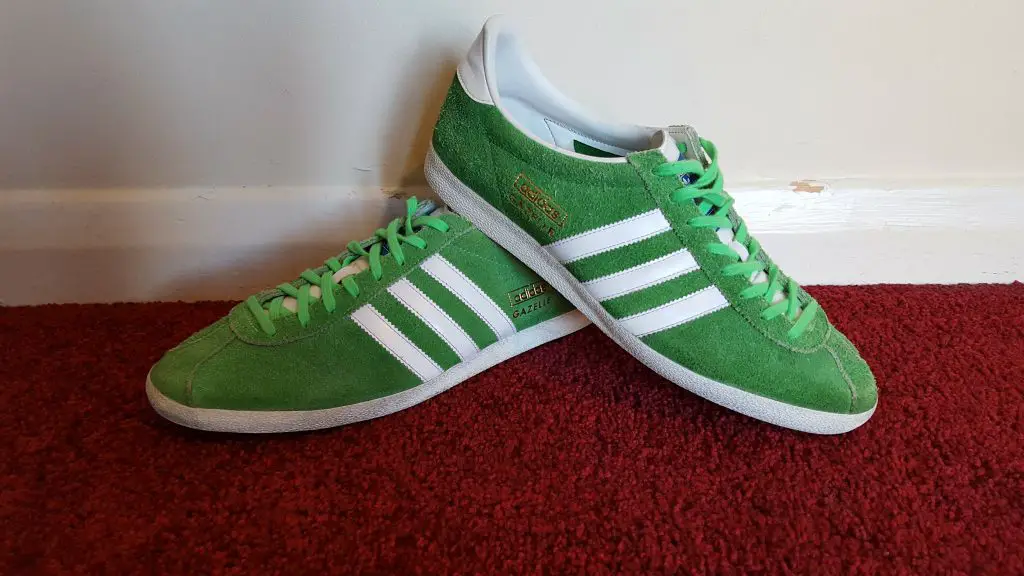 green adidas gazelles