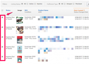 listing in your inventory amazon FBA