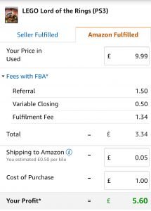 FBA fees