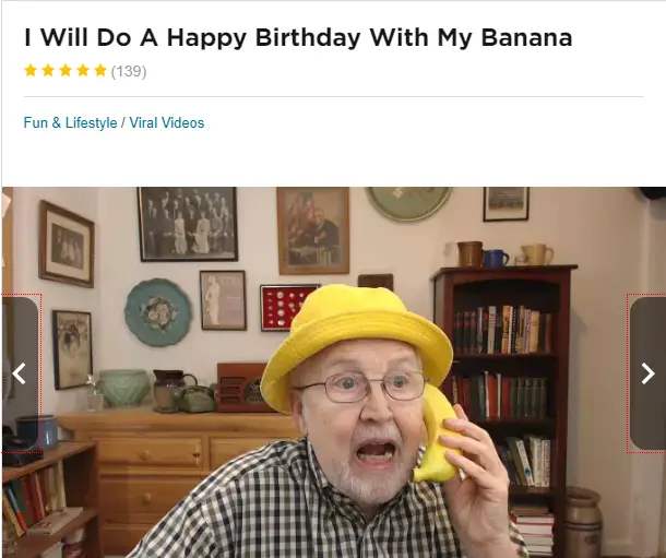 happy birthday banana singing man