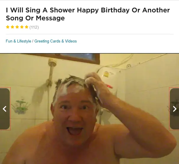 make money singing happy birthday in the shower