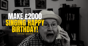 sing happy birthday for money