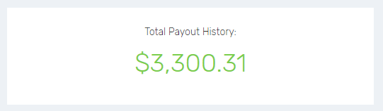 A picture of a recent payout