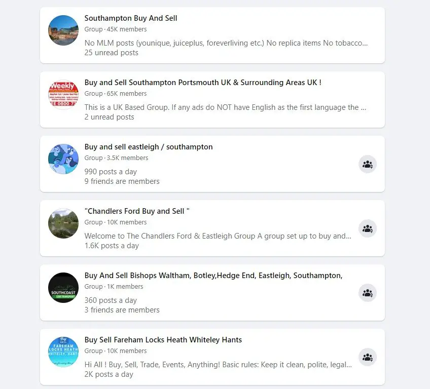 local buy and sell groups on facebook