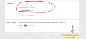 categories and save